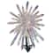 14" Lighted Iridescent Icicle Christmas Tree Topper, Clear Lights
